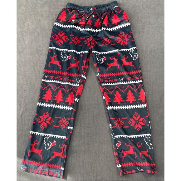 Houston Texans Pajama Set Mens M Navy Red NFL Football Fan Christmas‎ Lounge PJs - Picture 5 of 10